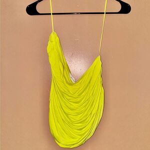 Idem Ditto Women's After Daylight One Shoulder Top in Sunny Lime - NWT - Large